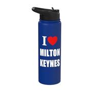 I Love Milton Keynes Souvenir Memory Stainless Steel Insulated Water Bottle