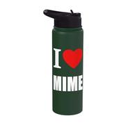 I Love Mime for Dancers, Actors, Drama Students and Teachers Stainless Steel Insulated Water Bottle