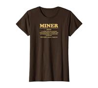 I Love Miners Funny Miner Mining Gamer T-Shirt, Women, Brown, 3X-Large