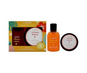 I Love Miniature Troipcal Treat Box by I Love Cosmetics for Unisex - 2 Pc 3.3oz Bath and Shower Creme, 1.7oz Body Butter
