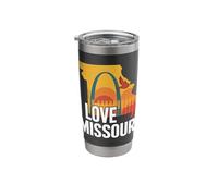 I Love Missouri State Pride Arch Icon Stainless Steel Insulated Tumbler