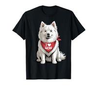 I Love Mom American Eskimo Dog Lover Mother's Day T-Shirt