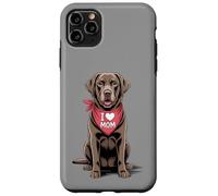 I Love Mom Chocolate Labrador Retriever Dog Mother's Day Case for iPhone 11 Pro Max