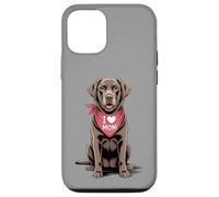 I Love Mom Chocolate Labrador Retriever Dog Mother's Day Case for iPhone 12/12 Pro