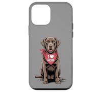 I Love Mom Chocolate Labrador Retriever Dog Mother's Day Case for iPhone 12 mini