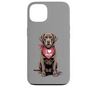 I Love Mom Chocolate Labrador Retriever Dog Mother's Day Case for iPhone 13