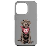 I Love Mom Chocolate Labrador Retriever Dog Mother's Day Case for iPhone 13 Pro
