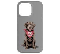 I Love Mom Chocolate Labrador Retriever Dog Mother's Day Case for iPhone 14 Pro Max