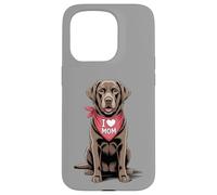 I Love Mom Chocolate Labrador Retriever Dog Mother's Day Case for iPhone 15 Pro