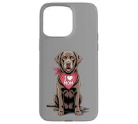 I Love Mom Chocolate Labrador Retriever Dog Mother's Day Case for iPhone 15 Pro Max