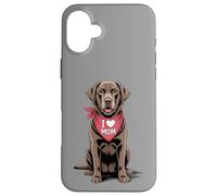 I Love Mom Chocolate Labrador Retriever Dog Mother's Day Case for iPhone 16 Plus