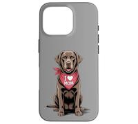 I Love Mom Chocolate Labrador Retriever Dog Mother's Day Case for iPhone 16 Pro