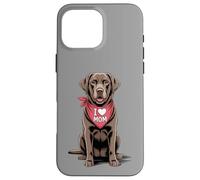 I Love Mom Chocolate Labrador Retriever Dog Mother's Day Case for iPhone 16 Pro Max