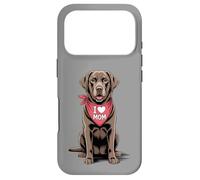 I Love Mom Chocolate Labrador Retriever Dog Mother's Day Case for iPhone 17 Pro