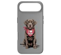 I Love Mom Chocolate Labrador Retriever Dog Mother's Day Case for iPhone Air