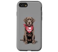 I Love Mom Chocolate Labrador Retriever Dog Mother's Day Case for iPhone SE (2020) / 7/8