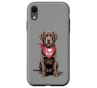 I Love Mom Chocolate Labrador Retriever Dog Mother's Day Case for iPhone XR