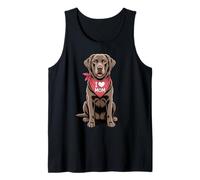 I Love Mom Chocolate Labrador Retriever Dog Mother's Day Tank Top