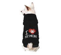 I Love Mom Dog Hoodies Cute Soft Pet Clothes for Small Dogs Cats Pet Costume Funny Pet Apparel Puppy Outfit Party Cosplay Supplies