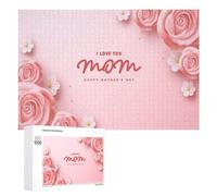 I Love Mom Happy Mothers Jigsaw Puzzle, 1000 PCS, Indoor Activity for The Home, An Absorbing Project for Relaxed Weekends, at Home