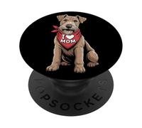 I Love Mom Irish Terrier Lover Dog Mother's Day PopSockets Adhesive PopGrip