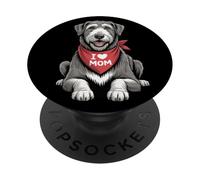 I Love Mom Irish Wolfhound Lover Dog Mother's Day PopSockets Adhesive PopGrip
