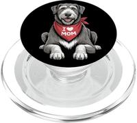 I Love Mom Irish Wolfhound Lover Dog Mother's Day PopSockets PopGrip for MagSafe