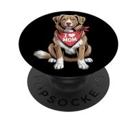 I Love Mom Nova Scotia Duck Tolling Retriever Mother's Day PopSockets Adhesive PopGrip
