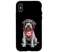 I Love Mom Wirehaired Pointing Griffon Lover Dog Mothers Day Case for iPhone X/XS