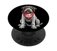 I Love Mom Wirehaired Pointing Griffon Lover Dog Mothers Day PopSockets Adhesive PopGrip