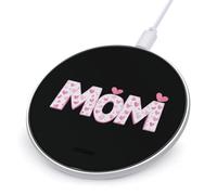 I Love Mom Wireless Charger Pad Fast 10W Max Portable Charging Station Compatible with iPhone