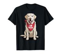 I Love Mom Yellow Labrador Retriever Lover Dog Mother's Day T-Shirt