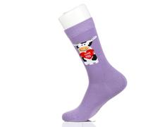 I Love Moo, Fancy Colorful Cotton Comfy Novelty Funny Dress Socks Unisex, ANIMALS Patterned Cool Design Gift, Women's 5.5-9.5, Men's 4.5-7.5, Unisex 36-40