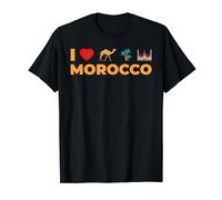 I Love Morocco, Maroc Moroccan Flag Morocco Vacation Morocco T-Shirt