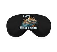 I Love Motor Boating Sleep Mask BlockLight Sleeping Eye Mask Comfortable Night Sleeping Mask Ultralight Travel Eye Cover for Women Men