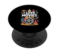I Love Movies Film Reel Spotlight PopSockets Adhesive PopGrip
