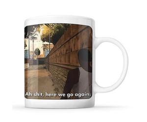 I Love Mugs - Ah Sh*t, Here We Go Again - Grand Theft Video Game, Meme Mug, Ceramic, 11fl.oz.