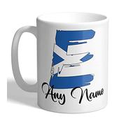 I Love Mugs - Any Name - Initial E - Scottish - Scotland Flag - Personalised - Mug, Ceramic, 11fl.oz.