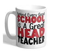 I Love Mugs - Behind Every Good School is A Great Headteacher - End of Term Teacher Mug, Ceramic, 11fl.oz.