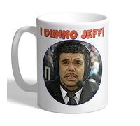 I Love Mugs - Chris Kamara - I Dunno Jeff! - Funny Football Gift Mug, Ceramic, 11fl.oz.