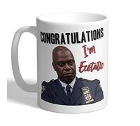 I Love Mugs - Congratulations - I'm Ecstatic - Captain Holt - Brooklyn 99 - Mug, Ceramic, 11fl.oz.