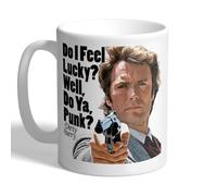 I Love Mugs - Do I Feel Lucky? Well, Do Ya, Punk? Dirty Harry - Magnum Force - Clint Eastwood - Movie Quote Mug, Ceramic, 11fl.oz.