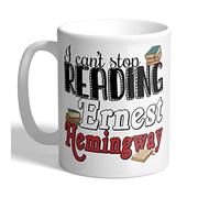 I Love Mugs - I Can't Stop Reading Ernest Hemingway - Mug, Ceramic, 11fl.oz.