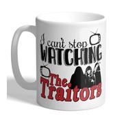 I Love Mugs - I Can't Stop Watching The Traitors - TV Game Show Mug, Ceramic, 11fl.oz.