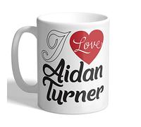 I Love Mugs - I Love Aidan Turner (Heart Design) - Mug, Ceramic, 11fl.oz.