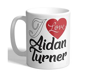 I Love Mugs - I Love Aidan Turner (Heart Design) - Mug, Ceramic, 11fl.oz.
