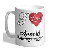 I Love Mugs - I Love Arnold Schwarzenegger (Heart Design) - Mug, Ceramic, 11fl.oz.