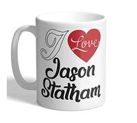 I Love Mugs - I Love Jason Statham (Heart Design) - Mug, Ceramic, 11fl.oz.