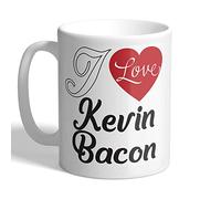 I Love Mugs - I Love Kevin Bacon (Heart Design) - Mug, Ceramic, 11fl.oz.