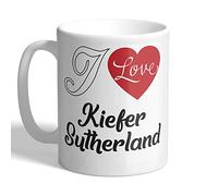 I Love Mugs - I Love Kiefer Sutherland (Heart Design) - Mug, Ceramic, 11fl.oz.